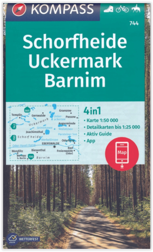 Wandelkaart 744 Schorfheide- Uckermark & Barnim - Kompass