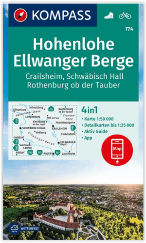 Wandelkaart 774 Hohenlohe & Ellwanger Berge - Kompass