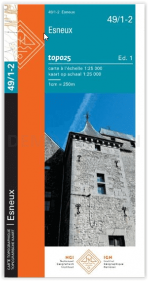 TOPO Wandelkaart 49/1-2 Esneux Luik - NGI
