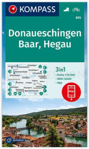 Wandelkaart 895 Donaueschingen - Baar & Hegau - Kompass