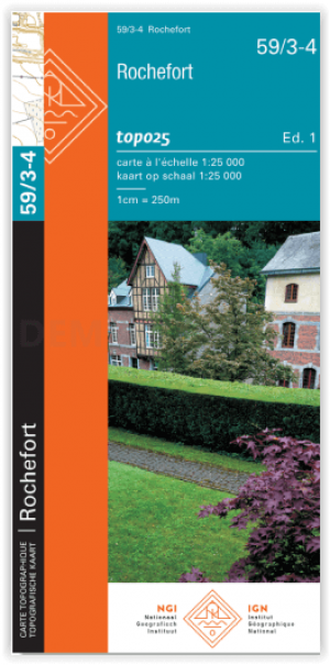 TOPO Wandelkaart 59/3-4 Rochefort - NGI