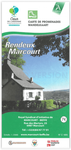 Wandelkaart 194 Rendeux - Marcourt - NGI