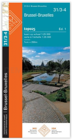 TOPO Wandelkaart 31/3-4 Brussel - NGI