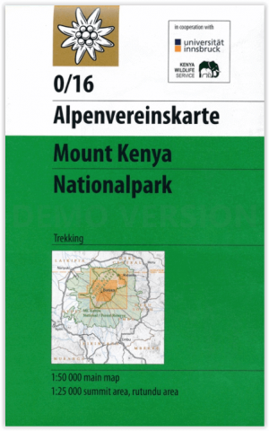 Wandelkaart 0/16 - Mount Kenya Nationalpark - Alpenverrein