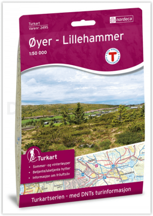 Wandelkaart 2495 Øyer - Lillehammer - Nordeca AS