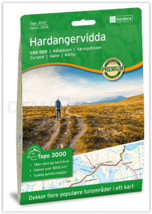 Wandelkaart 3006 Hardangervidda NP - Nordeca AS