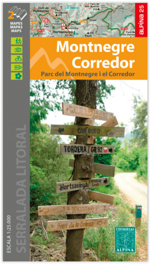 Wandelkaart Montnegre Corredor PN - Ed. Alpina