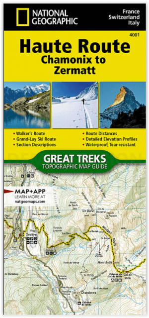 Wandelkaart 4001 Haute Route - Chamonix to Zermatt - Nat Geo