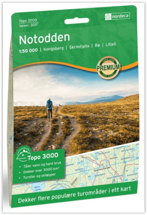 Wandelkaart 3017 Notodden Noorwegen - Nordeca