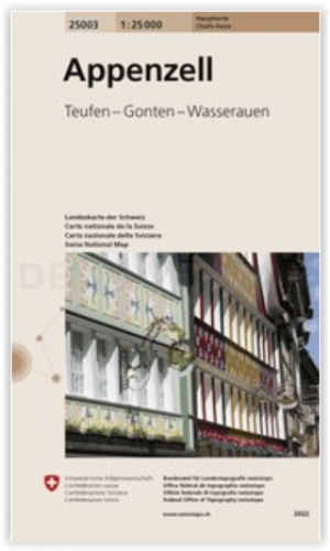 Wandelkaart 25003 Appenzell - Swisstopo