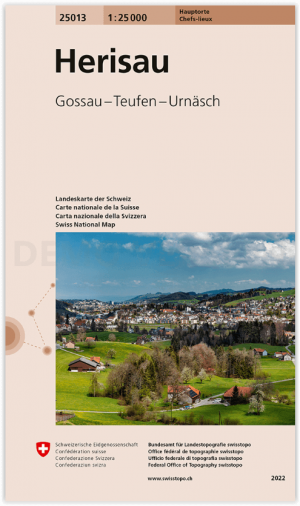 Wandelkaart 25013 Herisau - Swisstopo