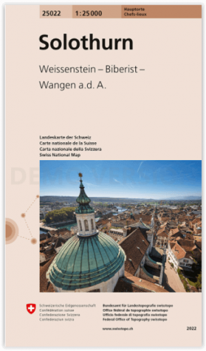 Wandelkaart 25022 Solothurn Zwitserland - Swisstopo