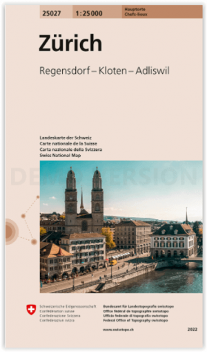 Wandelkaart 25027 Zürich Zwitserland - Swisstopo