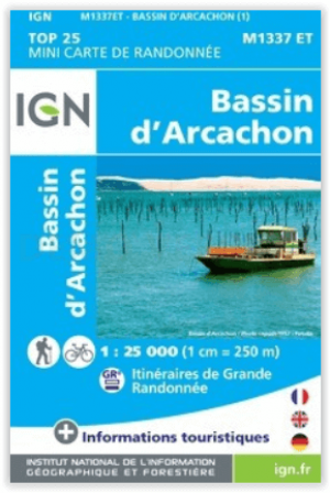 Wandelkaart 1337 ET MINI - Bassin d'Arcachon - IGN