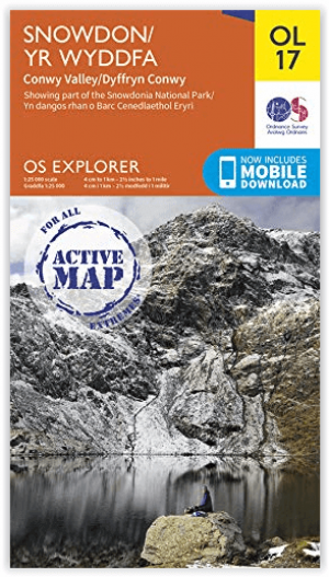 Wandelkaart OL17 Snowdon & Conwy Valley area - OSI