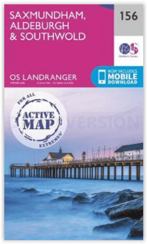 Wandelkaart 156 Saxmundham- Aldeburgh & Southwold - OSI