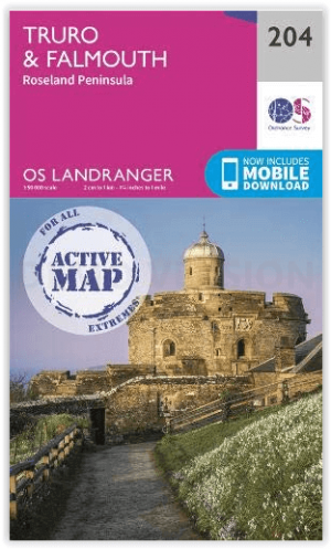 Wandelkaart 204 Truro- Falmouth & Roseland - OSI