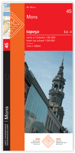 TOPO Wandelkaart 45 Bergen / Mons - NGI