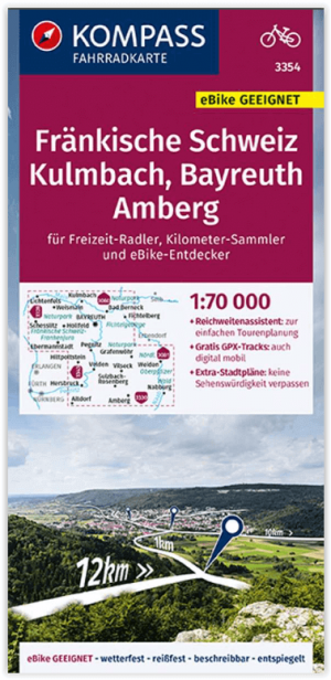 Fietskaart 3354 Fränkische Schweiz - Kompass