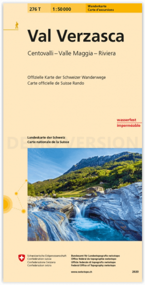 Wandelkaart 276t Val Verzasca Ticino Zwitserland - Swisstopo