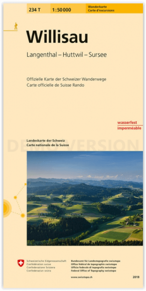 Wandelkaart 234t Willisau Luzern Zwitserland - Swisstopo