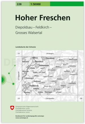 Wandelkaart 228 Hoher Freschen - Swisstopo