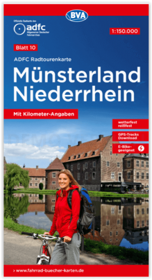 Fietskaart 10 Münsterland & Niederrhein - BVA-Bikemedia