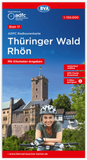 Fietskaart 17 Thüringer Wald & Rhön - ADFC