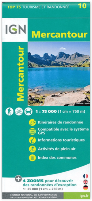 Wandelkaart TOP75 010 Mercantour Parc National - IGN