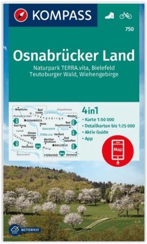 Wandelkaart 750 Osnabrücker Land - Teutoburgerwoud - Kompass