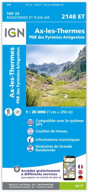 Wandelkaart 2148 ET Vicdessos & Picos d'Estats - IGN