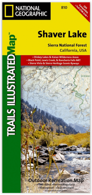 Wandelkaart 810 Shaver Lake - Sierra National Forest - Nat Geo