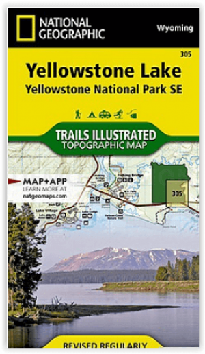 Wandelkaart 305 Yellowstone Lake - Yellowstone NP - Nat Geo