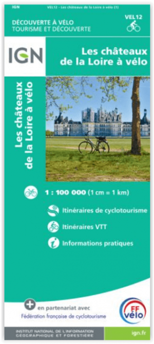 Fietskaart VEL12 - Châteaux de la Loire à vélo - IGN