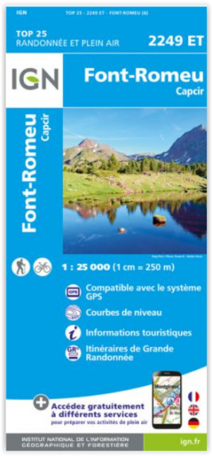Wandelkaart 2249 ET Font-Romeu & Capcir - IGN