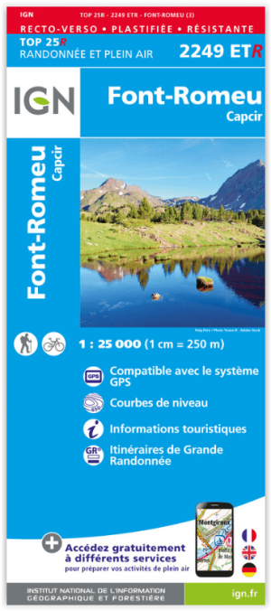 Wandelkaart 2249 ET(R) Font-Romeu & Capcir - IGN