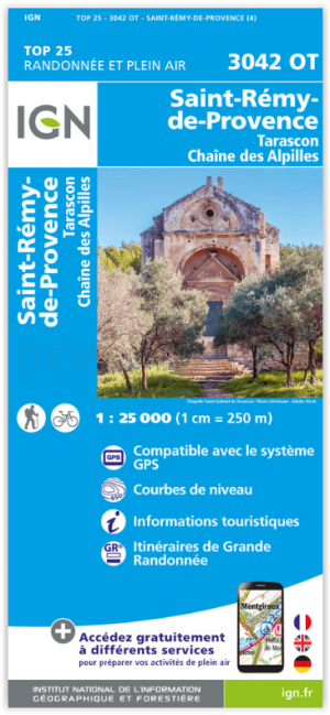 Wandelkaart 3042 OT Tarascon & St-Rémy-de-Provence - IGN