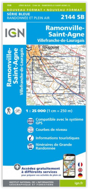 Wandelkaart 2144 SB Ramonville-Saint-Agne - IGN