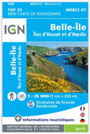 Wandelkaart 0822 OT Mini Belle-Ile & Iles d'Houat - IGN