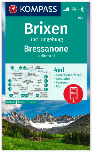 Wandelkaart 050 Brixen- Bressanone & omg - Kompass