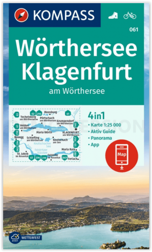 Wandelkaart 061 - Wörthersee & Klagenfurt - Kompass