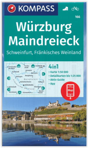 Wandelkaart 166 Fränkisches Weinland - Kompass