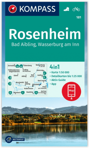Wandelkaart 181 Rosenheim & Bad Aibling - Kompass