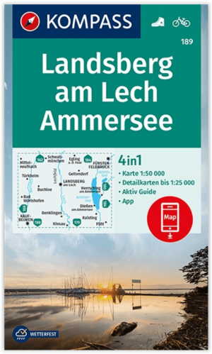 Wandelkaart 189 Landsberg am Lech & Ammersee - Kompass