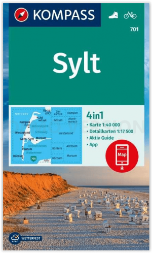 Wandelkaart 701 Sylt - Noordfriese Wadden - Kompass