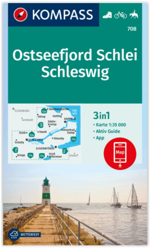 Wandelkaart 708 Ostseefjord Schlei - Schleswig - Kompass