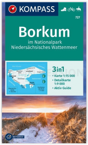 Wandelkaart 727 Borkum - Kompass Karten