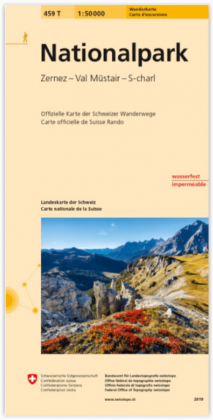 Wandelkaart 459t Val S-Charl Nationaal Park - Swisstopo
