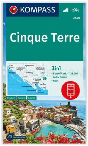 Wandelkaart 2450 Cinque Terre - Kompass