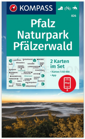 Wandelkaart 826 Pfalz & NP Pfälzerwald - Kompass